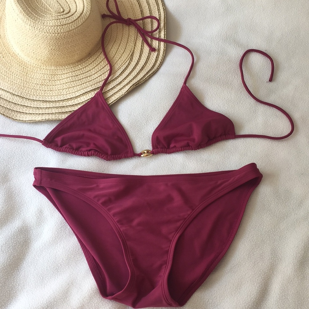 EUC maroon GapBody bikini set